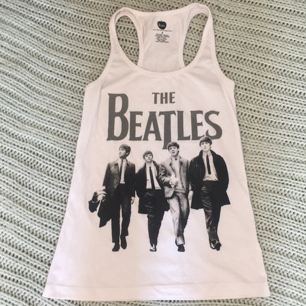 The Beatles cute tank small black white